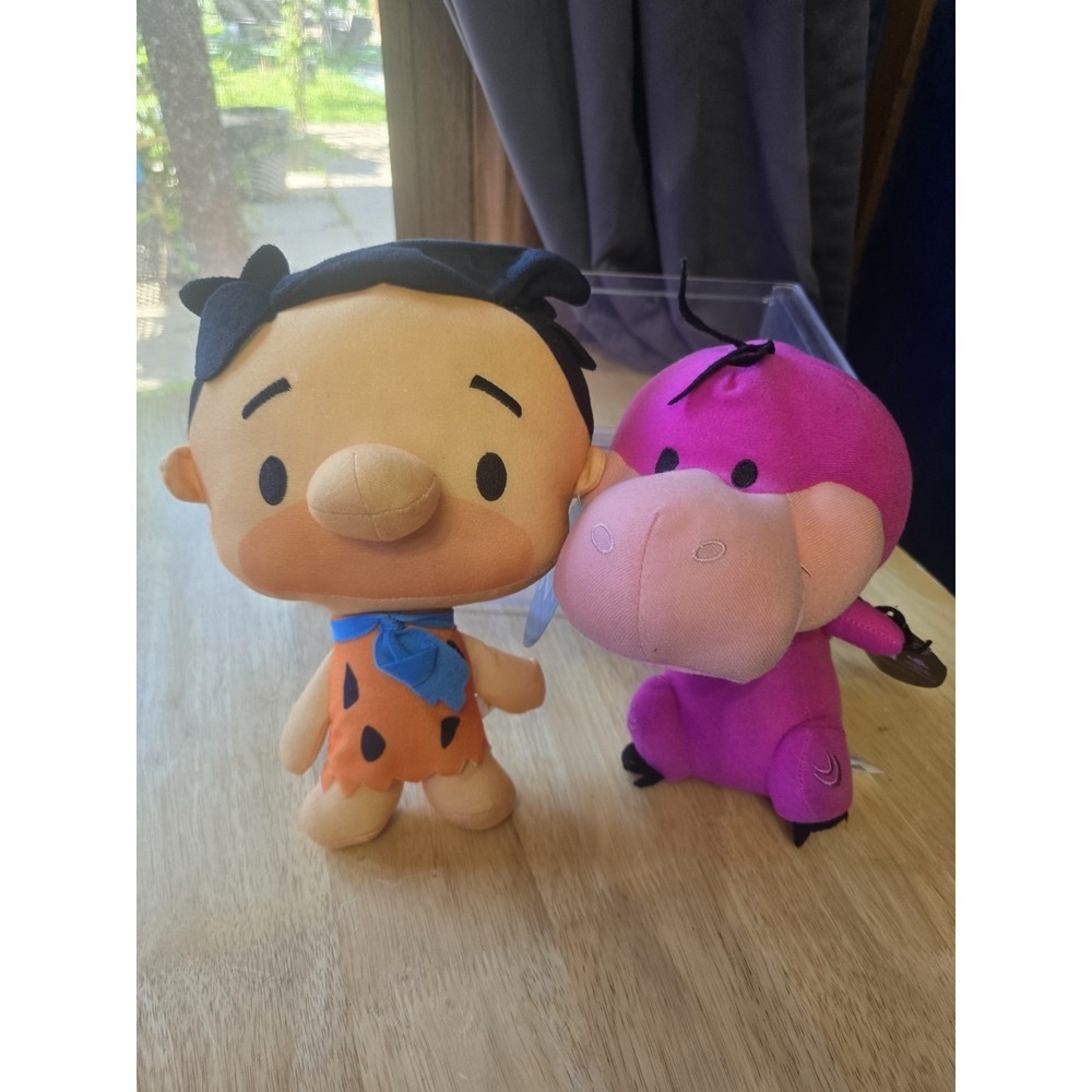 RARE Flintstones Dino, Pebbles &‎ FRED 10" Toy Factory Doll PLUSH  Collectible